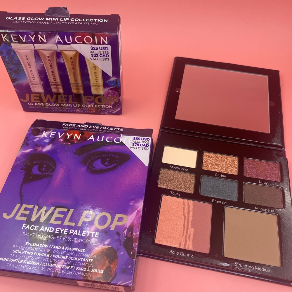 Kevyn Aucoin makeup palette and lip set